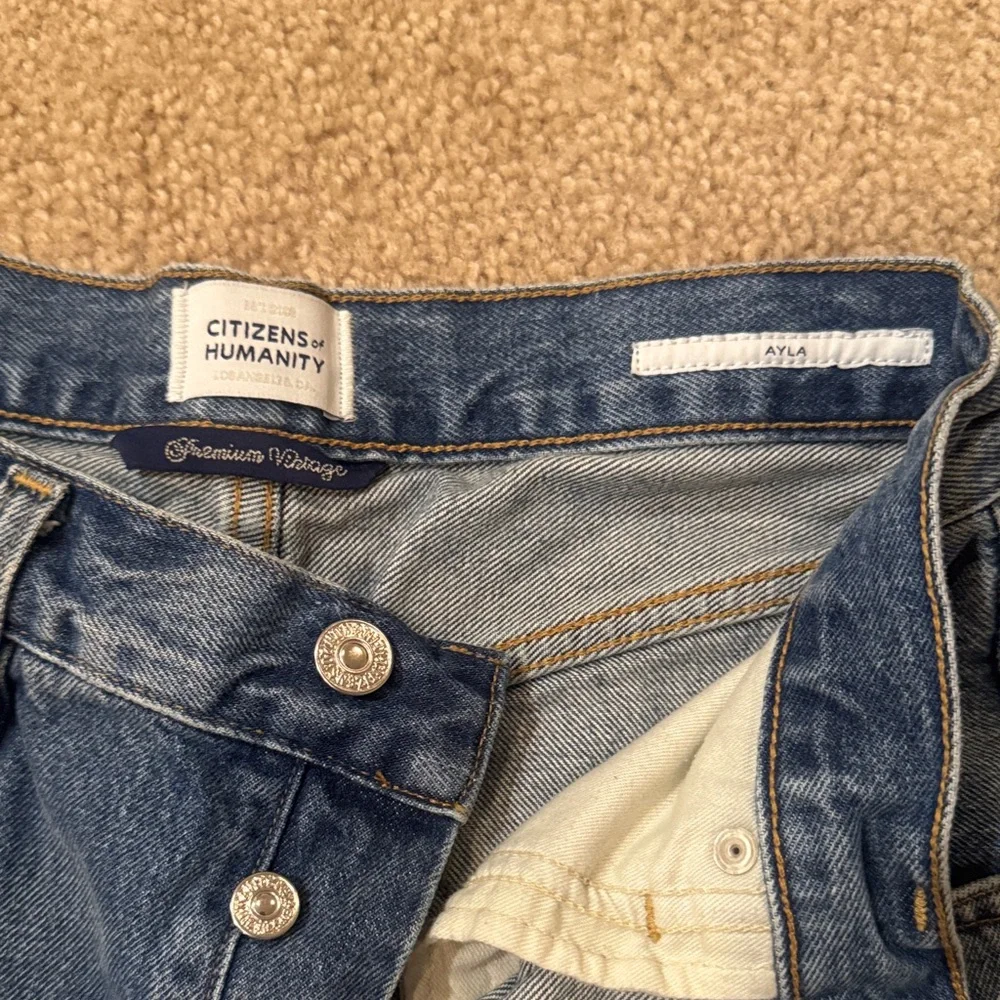 Citizens Of Humanity Blue Denim Shorts - Ayla - Picture 2 of 3